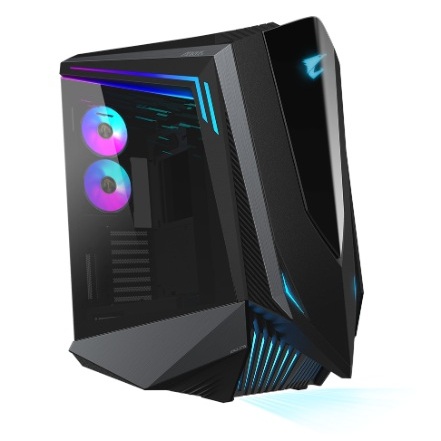 Gabinete Gamer Gigabyte Aorus C700 Glass - S/Fuente - Extended ATX - Gris Oscuro (GB-AC700G) (Incluye 3 Fans 120mm S/Led Frontales + 2 de 120mm ARGB Traseros)