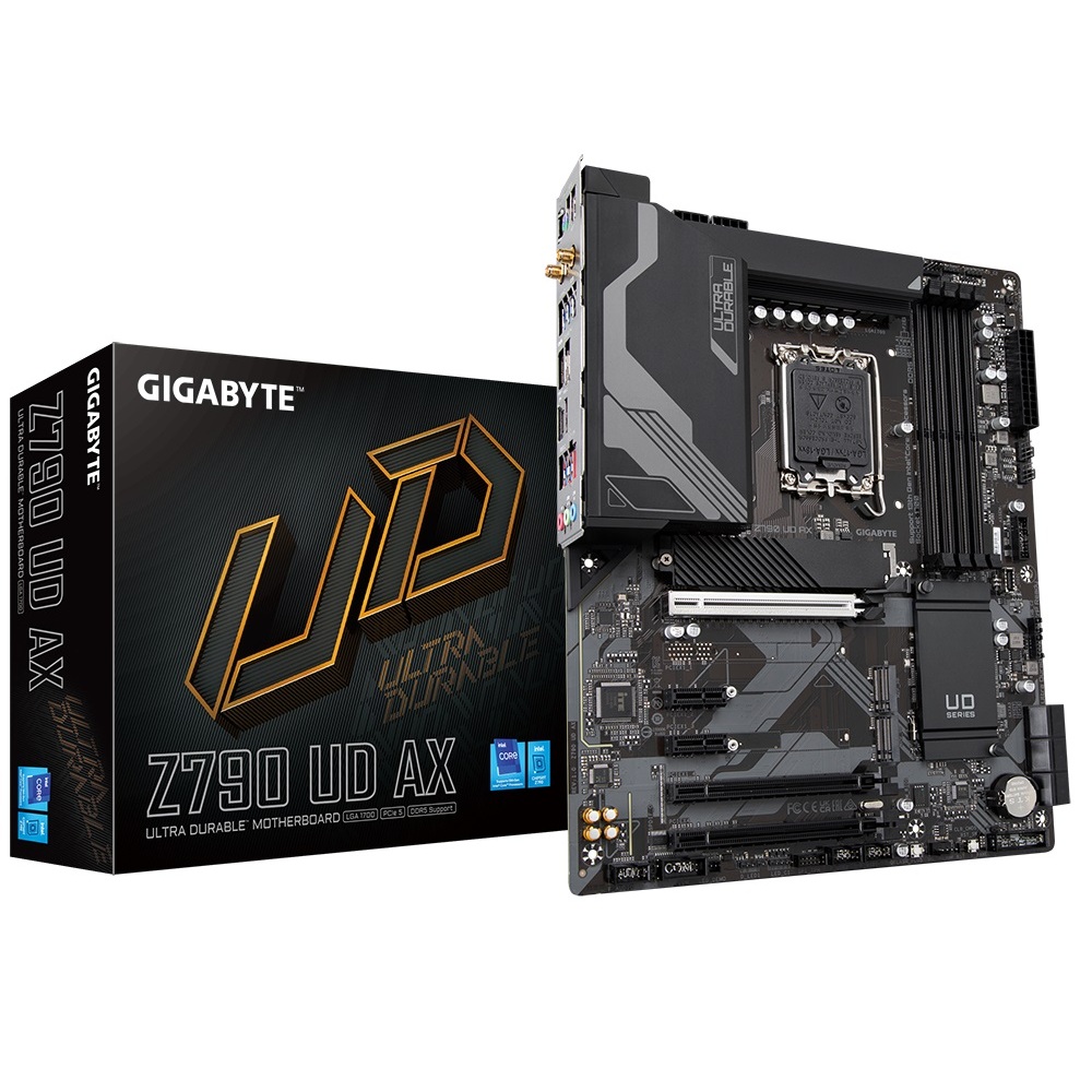 Placa Madre Gigabyte Z790 UD AX, LGA1700, 4xDDR5, HDMI, DP, Wi-Fi 6E, 2xM.2, 6xSATA, ATX