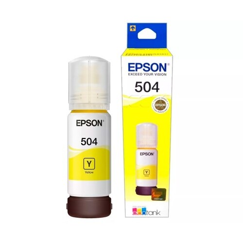 Epson 504 - 70 ml - amarillo - original - recarga de tinta - para EcoTank L4150, L4260, L6161, L6171, L6191, L6270