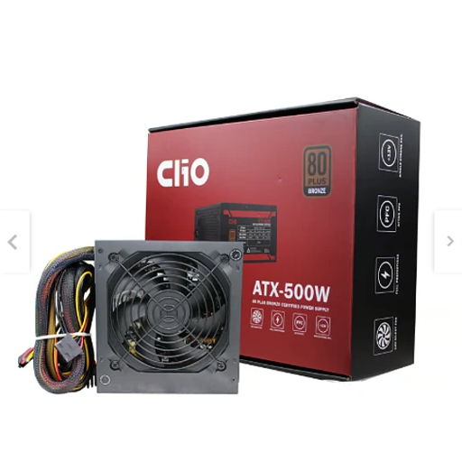 Fuente de Poder 500W Clio ATX-500, Certificada 80 Plus Bronze