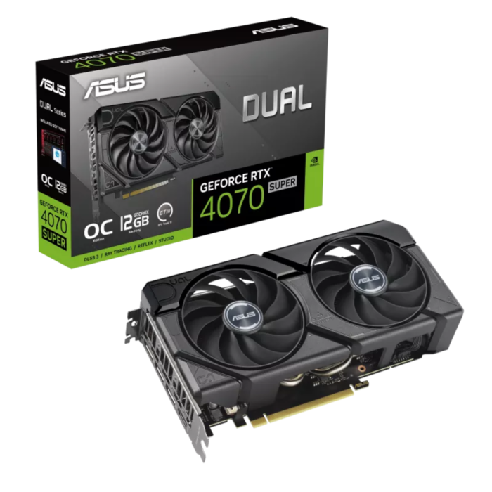 Tarjeta de Video ASUS Dual GeForce RTX 4070 SUPER EVO OC Edition 12GB GDDR6X