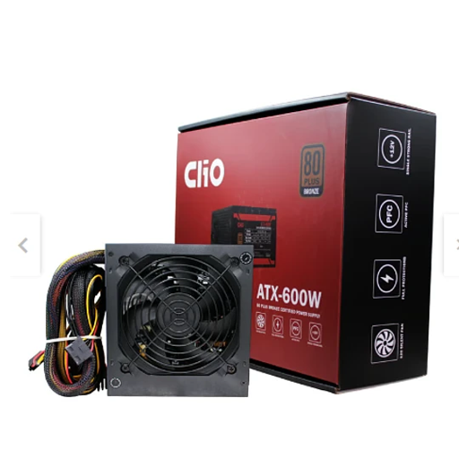 Fuente de Poder 600W Clio ATX-600, Certificada 80 Plus Bronze