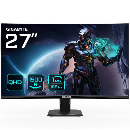 Monitor Gamer Gigabyte Curvo GS27QC 27" ,QHD, 165HZ, 1ms (MPRT)