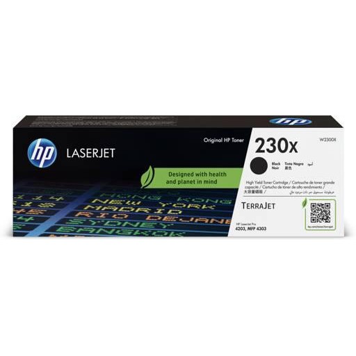 HP 230X - Negro - original - LaserJet - cartucho de tóner (W2300X) - para Color LaserJet Pro 4201, 4203, MFP 4301, MFP 4303