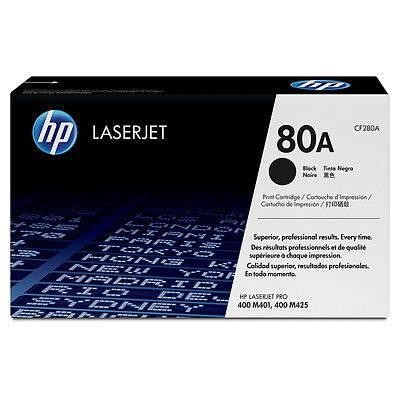 HP 80A - Negro - original - LaserJet - cartucho de tóner (CF280A) - para LaserJet Pro 400 M401, MFP M425