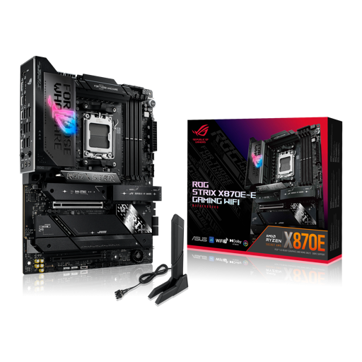 Placa Madre ASUS ROG STRIX X870E-E GAMING WIFI, Socket AM5, 4x DDR5, 5x M.2, Wi-Fi 7, 5GbE