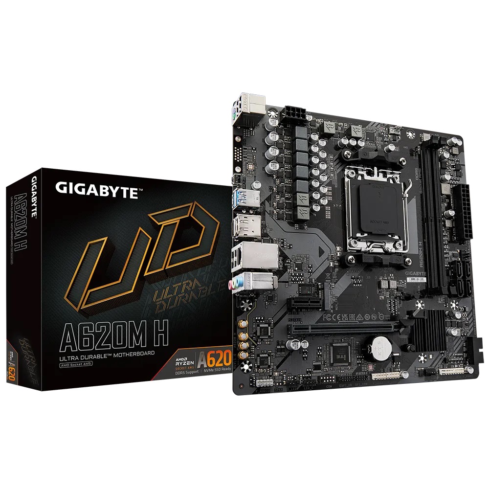 Placa Madre GIGABYTE A620M H, Socket AM5, 2x DDR5, DP, HDMI, 1x M.2, 4x SATA, Micro-ATX