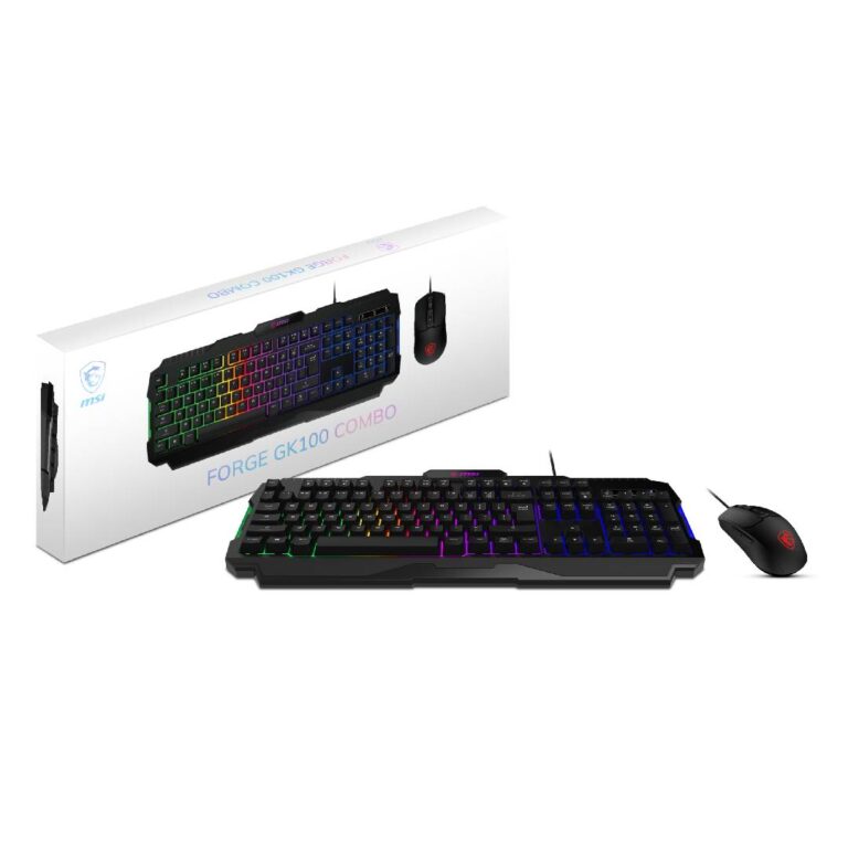 Combo Teclado y Mouse Gamer MSI Forge GK100