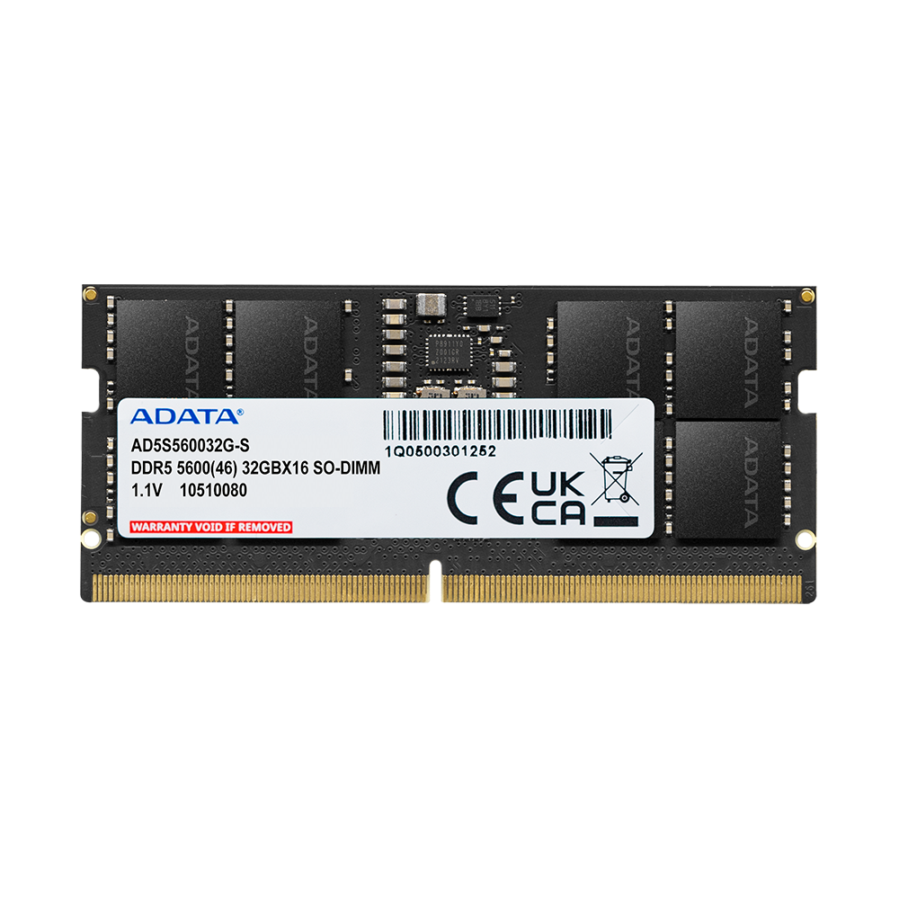 Memoria RAM para Notebook ADATA AD5S560016G-S, 16GB DDR5 5600MT/s, SO-DIMM, Black