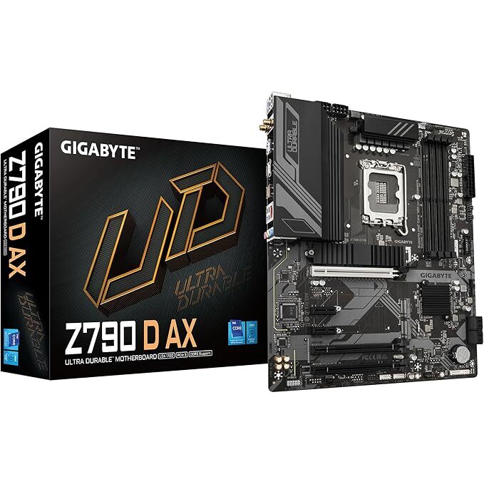 Placa Madre Gigabyte Z790 D AX Intel LGA1700 7600MHz DDR5 (OC), 3xPCIe 4.0 M.2, Wi-Fi 6E, LAN de 2.5GbE, USB 3.2 Gen 2