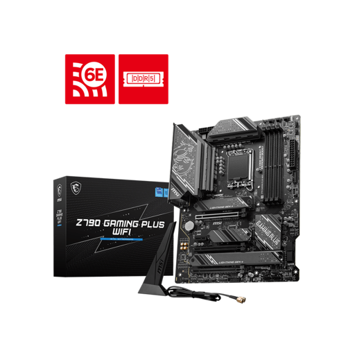 Placa Madre MSI Z790 GAMING PLUS WIFI, Intel LGA1700, 4xDDR5, 4xM.2, Wi-Fi 6E, ATX
