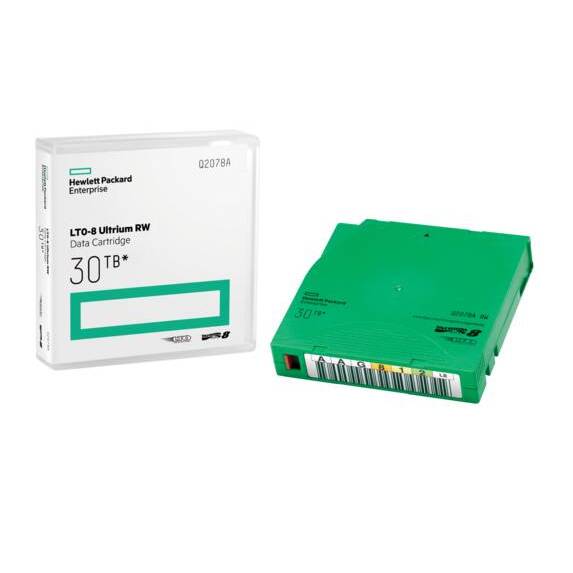 Cartucho de Datos HPE LTO-8 Ultrium, 30 TB RW, Verde