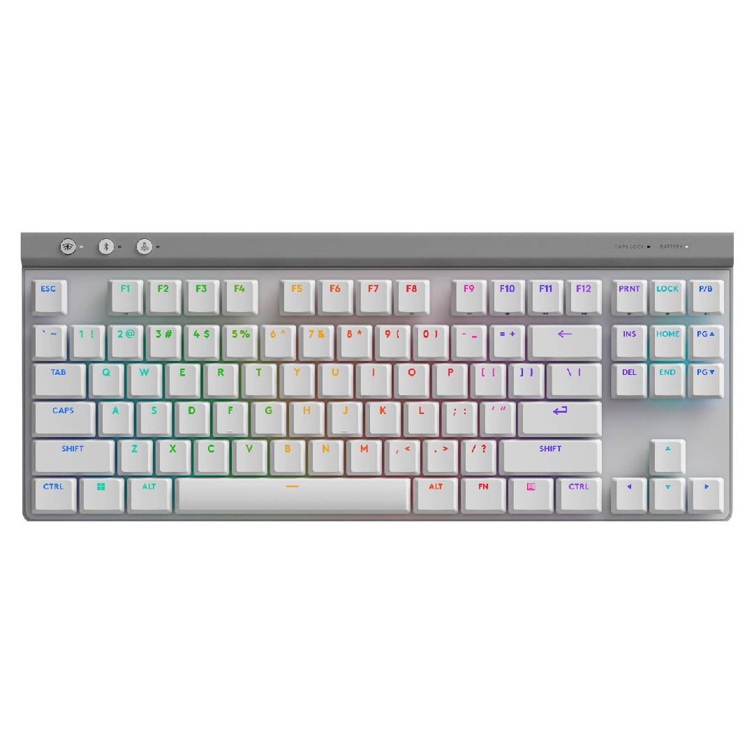 Teclado Gamer Logitech G515 TKL, Mecánico, Inglés, Switch Táctil, RGB, Color Blanco