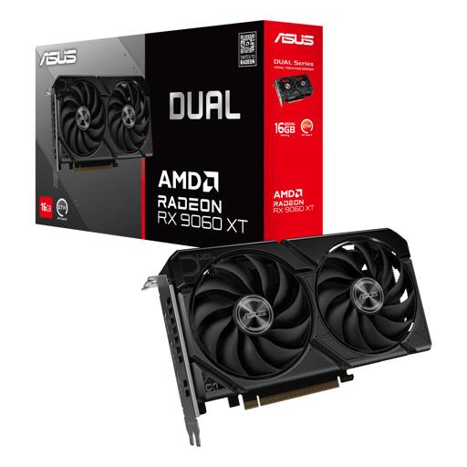 Tarjeta de Video ASUS Dual Radeon RX 9060 XT, 16GB GDDR6, 192-bit, PCI-e 5.0