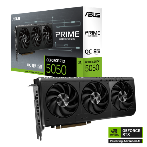 Tarjeta de Video ASUS PRIME NVIDIA GeForce RTX 5050 OC, 8GB GDDR6, 128-bit, PCI-e 5.0