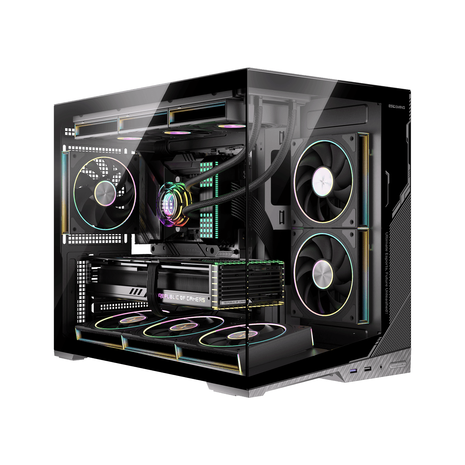  GABINETE GAMER ZERO MATX BLACK ARGB (6 FAN) 