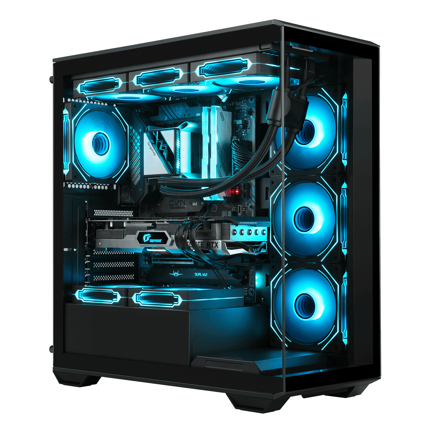  GABINETE GAMER GILGAMESH(K6-BK) BLACK ARGB (6 FAN)  
