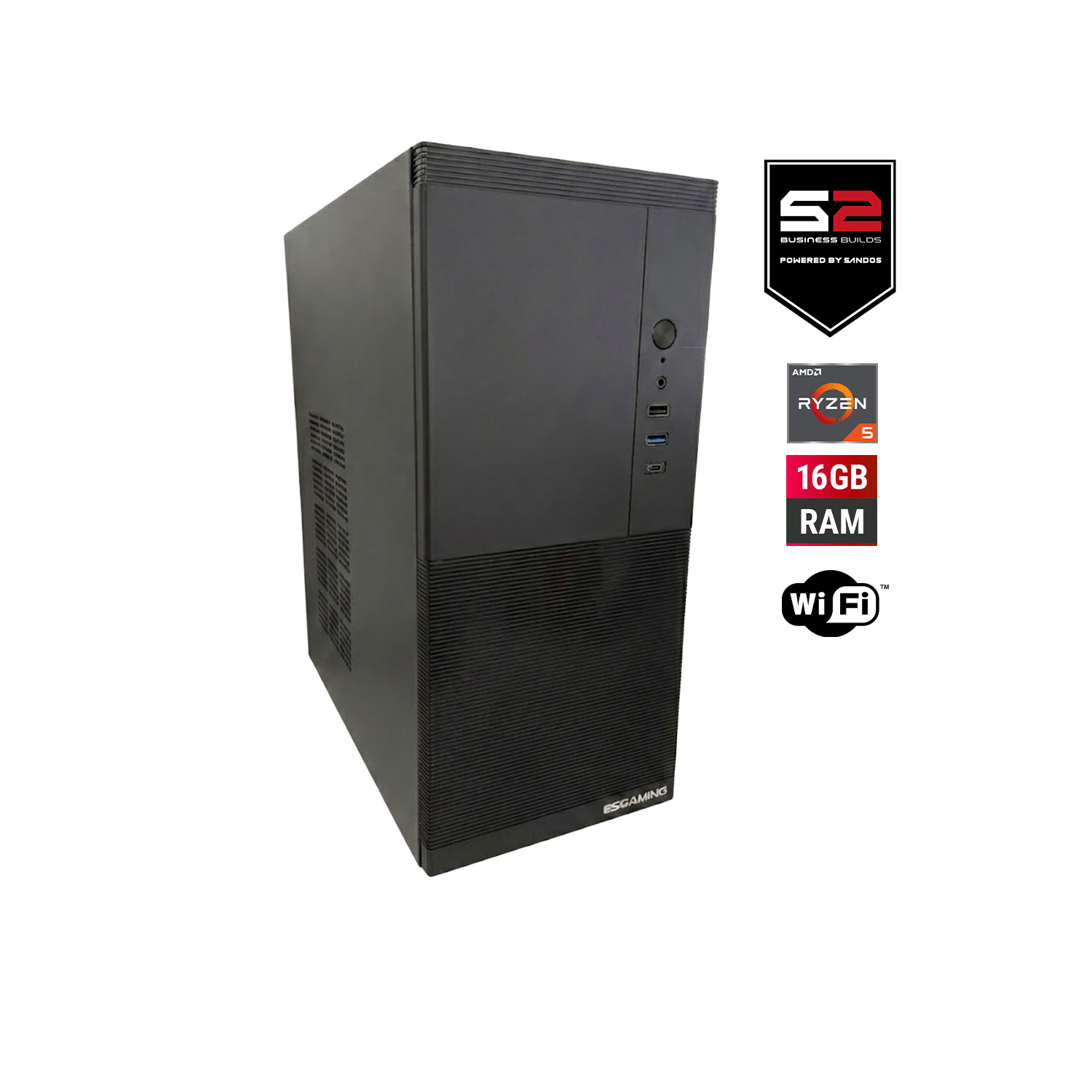 S2 PC ESCRITORIO - RYZEN 5 8500G 16 GB RAM SSD 480 GABINETE ESGAMING NB20