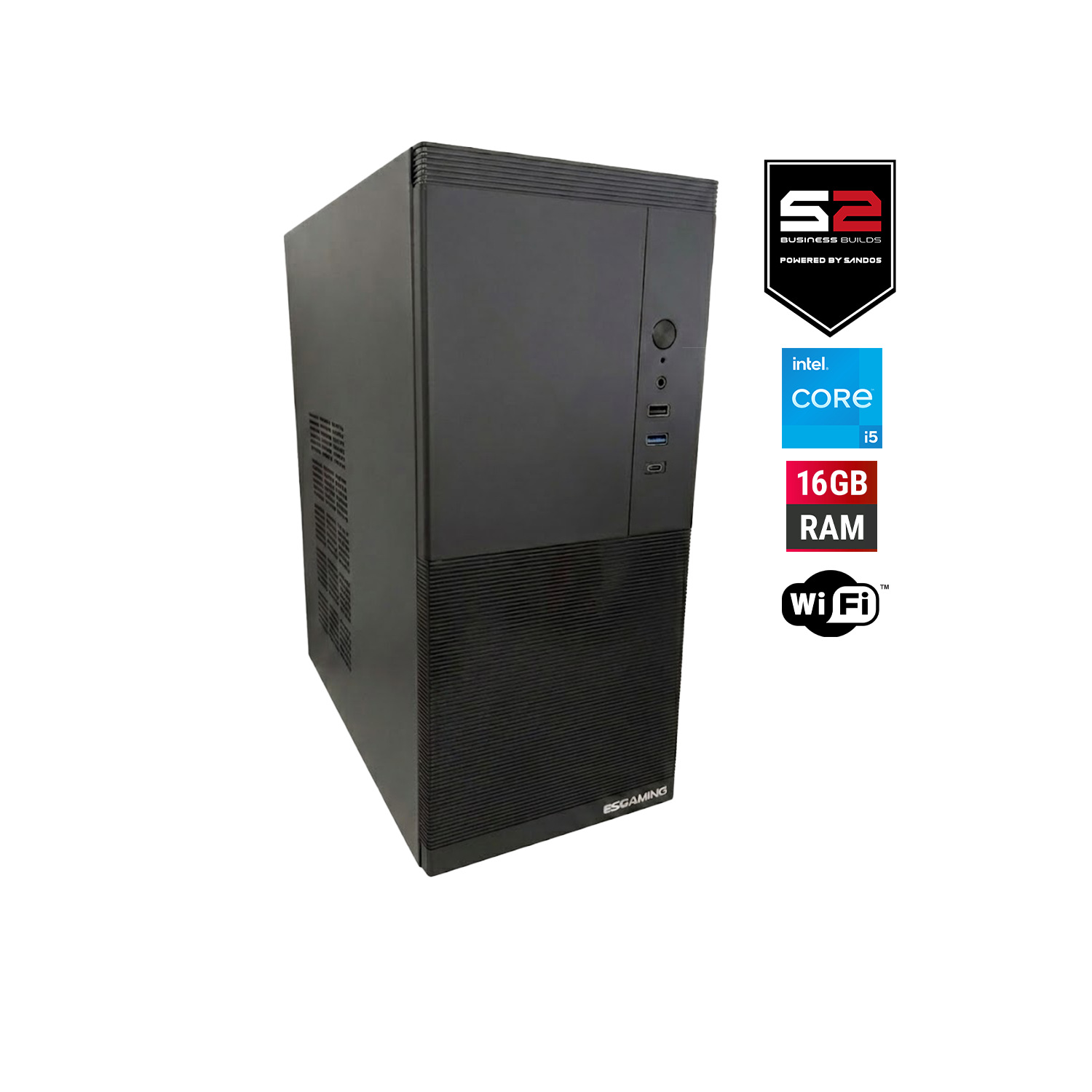 S2 PC ESCRITORIO - INTEL I5-12400 16 GB RAM SSD 480 GABINETE NB20