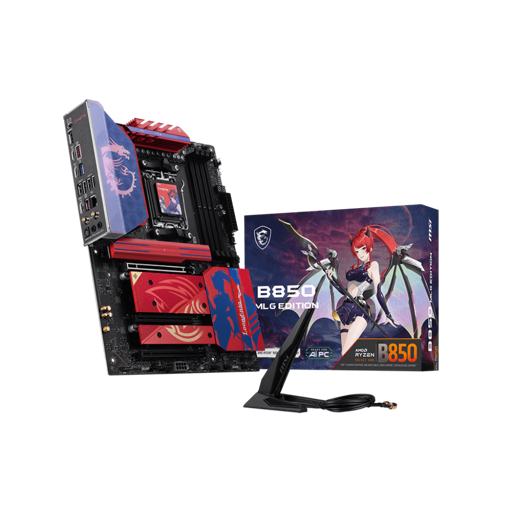 Placa Madre MSI B850 MLG Edition, Socket AM5, 4x DDR5, 4x M.2, WiFi 7, Bluetooth 5.4, ATX