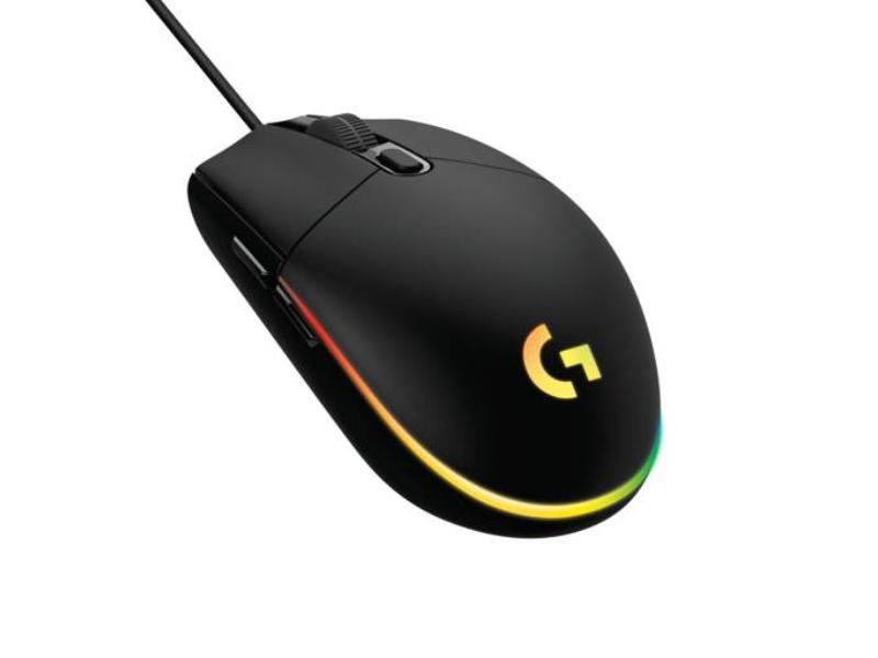 Mouse Gamer Logitech G203 RGB LIGHTSYNC, 6 botones programables, 8.000 DPI, Black