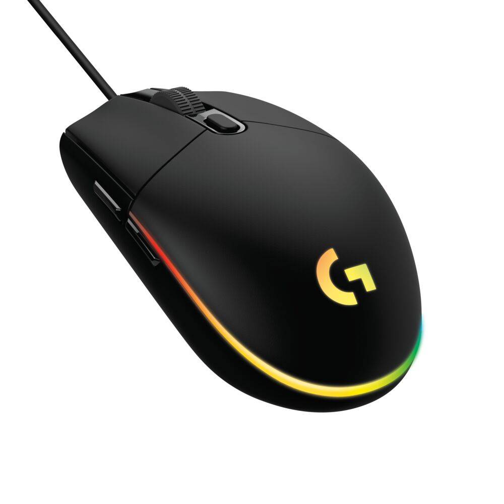 Mouse Gamer Logitech G203 RGB LIGHTSYNC, 6 botones programables, 8.000 DPI, Black