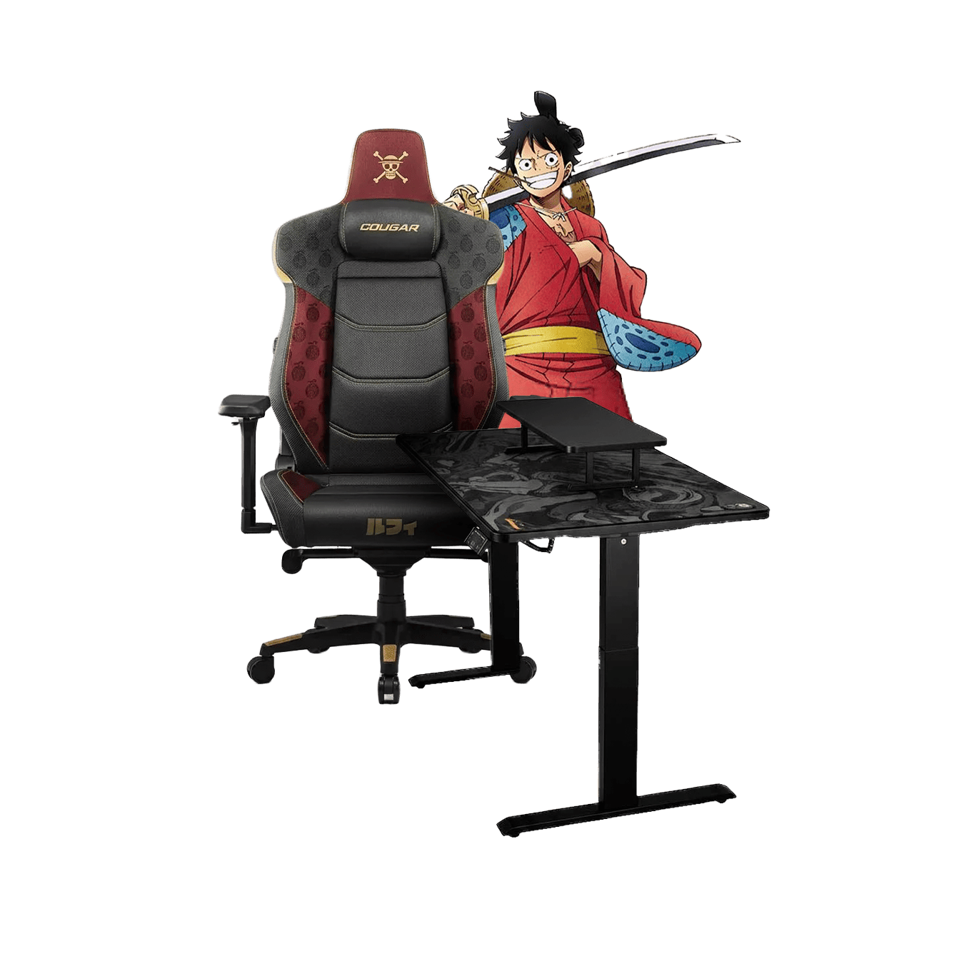 BUNDLE Silla Gamer Cougar Armor EVO LUFFY + Escritorio eléctrico Cougar E-Star 120 LUFFY