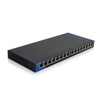 Linksys Business LGS116 - Switch - unmanaged - 16 x 10/100/1000 - desktop  AC 100/230 V - Port Gigabit Swtich