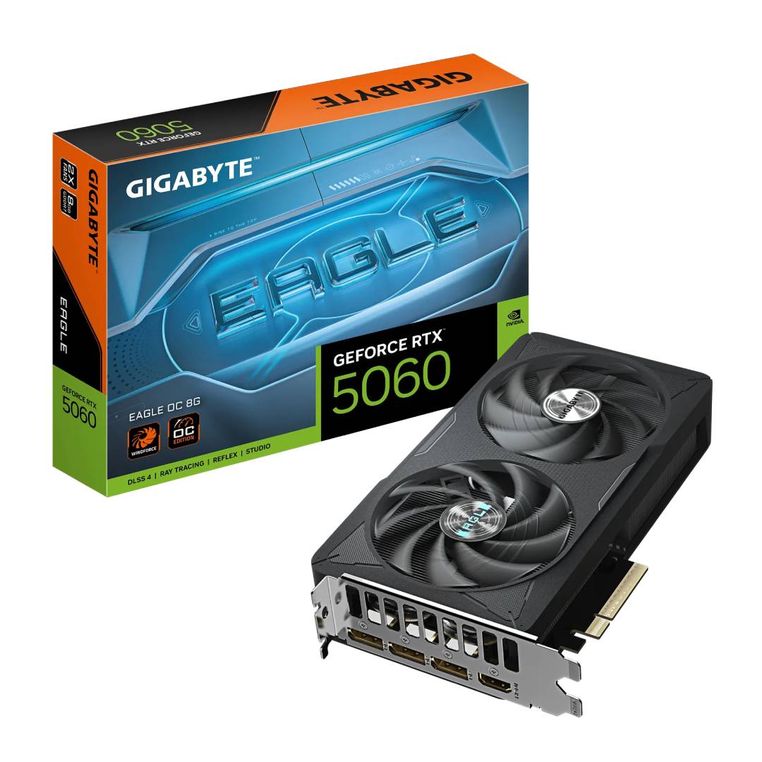 Tarjeta de Video GIGABYTE NVIDIA GeForce RTX 5060 EAGLE OC, 8GB GDDR7, 128-bit, PCI-e 5.0 x8