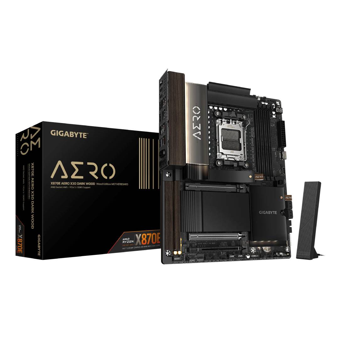 Placa Madre Gigabyte X870E AERO X3D Dark Wood, AM5, ATX