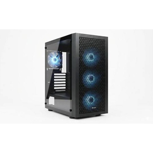 Gabinete Gamer Esgaming F22-BK, Mid Tower, 4 Ventiladores ARGB, ATX/ m-ATX, Negro
