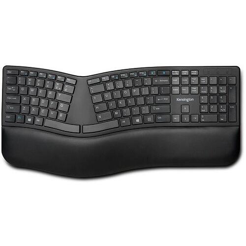 Kensington Pro Fit Ergo Wireless Keyboard - Teclado - inalámbrico - 2.4 GHz, Bluetooth 4.0 - español - negro