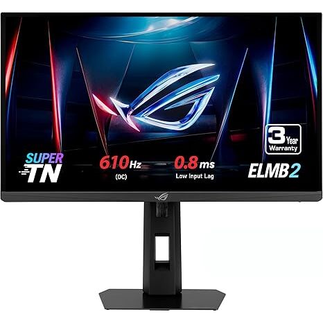Monitor Gamer ASUS ROG Strix XG248QSG Ace de 24” Super TN, FHD, 610Hz, 0.01ms, DP+HDMI, G-SYNC, HDR 400