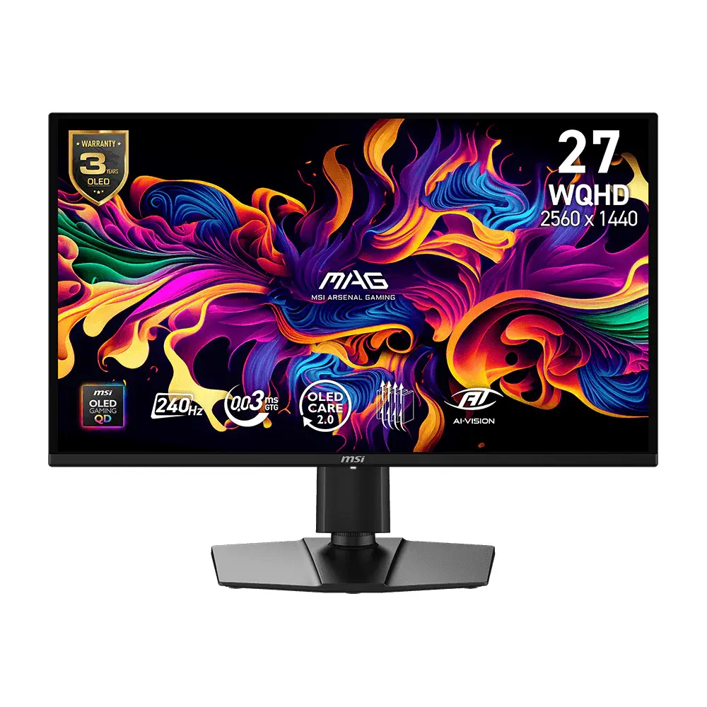 Monitor Gamer OLED MSI MAG 274QP X24, 27" WQHD, 240HZ, 0.03 ms, Panel QD-OLED