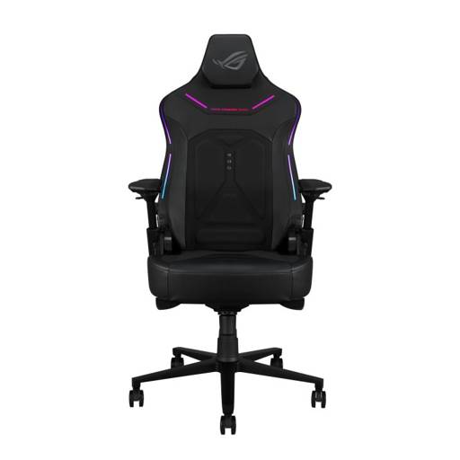 Silla Gamer ASUS ROG Courser, Soporte Lumbar, Apoyabrazo 4D, RGB. Hasta 136 Kg, Pisto Clase 4, Negro