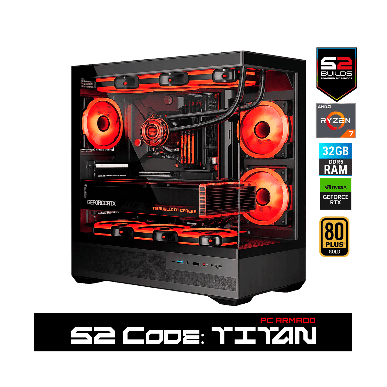 S2 TITAN -RYZEN 7 7800X3D M.2 1 TB NV3 RTX 5070TI BK01GAMER 