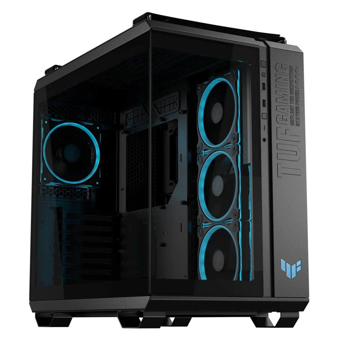 Gabinete Gamer ASUS TUF GAMING GT502, Dual-Chamber, Modular, Aura Sync RGB, Negro