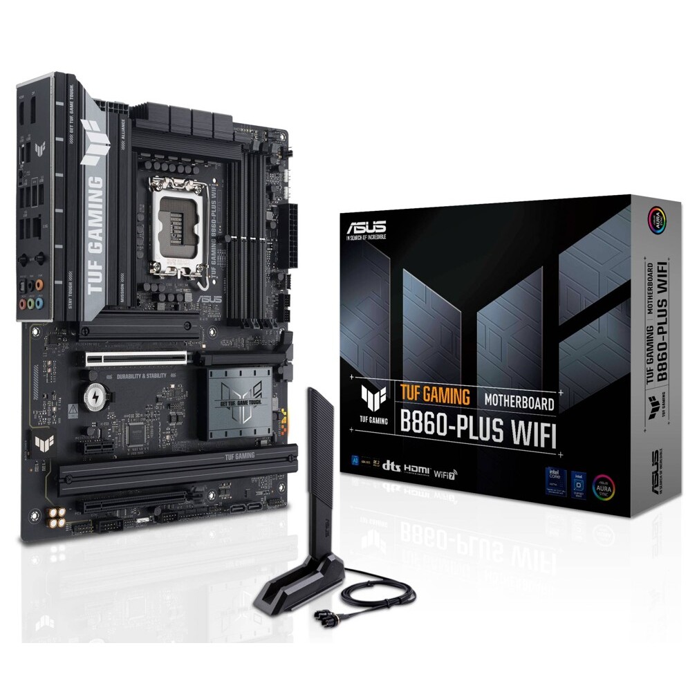 Placa Madre ASUS TUF GAMING B860-PLUS WIFI Intel LGA 1851 DDR5 WiFi 7 PCIe 5.0 ATX para Gaming
