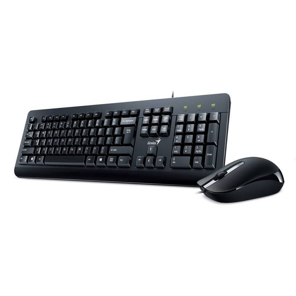 Kit de Teclado y Mouse Genius KM-160, Alámbrico, USB, Negro (Español)