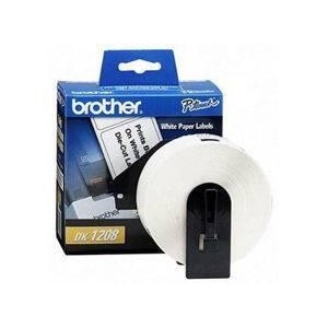 Brother DK1208 - Adhesivo - blanco - 38 x 90.3 mm (1 bobina(s) x 400) etiquetas grandes troqueladas de direcciones - para Brother QL-1050, 1060, 1100, 1110, 500, 550, 570, 580, 650, 700, 710, 720, 800, 810, 820