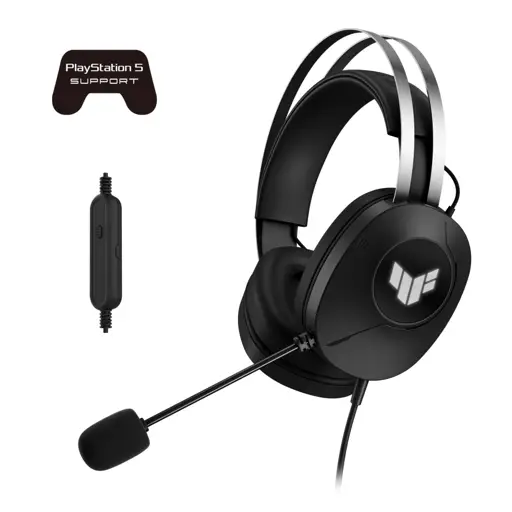 Audífonos Gamer ASUS TUF Gaming H1 Gen II, Conexión USB, 7.1 Virtual, PC, PS4, PS5, Negro