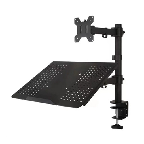 Soporte Notebook y Monitor EXELINK EXSF1N1MM1 – 14" a 17", Ajuste Ergonómico Total